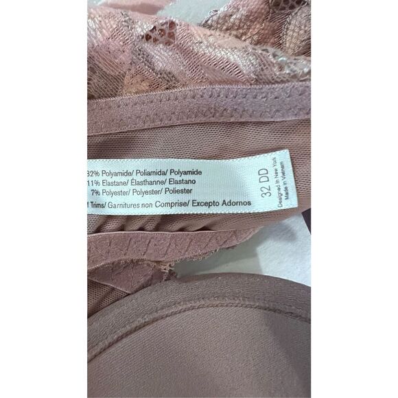 ADORE ME LITE LAVENDER BRA SZ 32DD LACE T BACK LACE SIDE ADJ STRAPS FRONT FASTEN - Picture 8 of 8